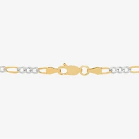 Made in Italy Unisex Adult 24K Gold Over Silver Inch Figaro Chain Necklace