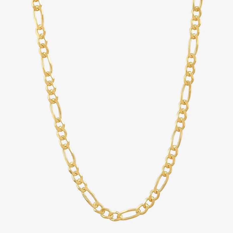 Made in Italy Unisex Adult 14K Gold Over Silver Inch Figaro Chain Necklace