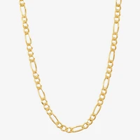 Made in Italy Unisex Adult 14K Gold Over Silver Inch Figaro Chain Necklace