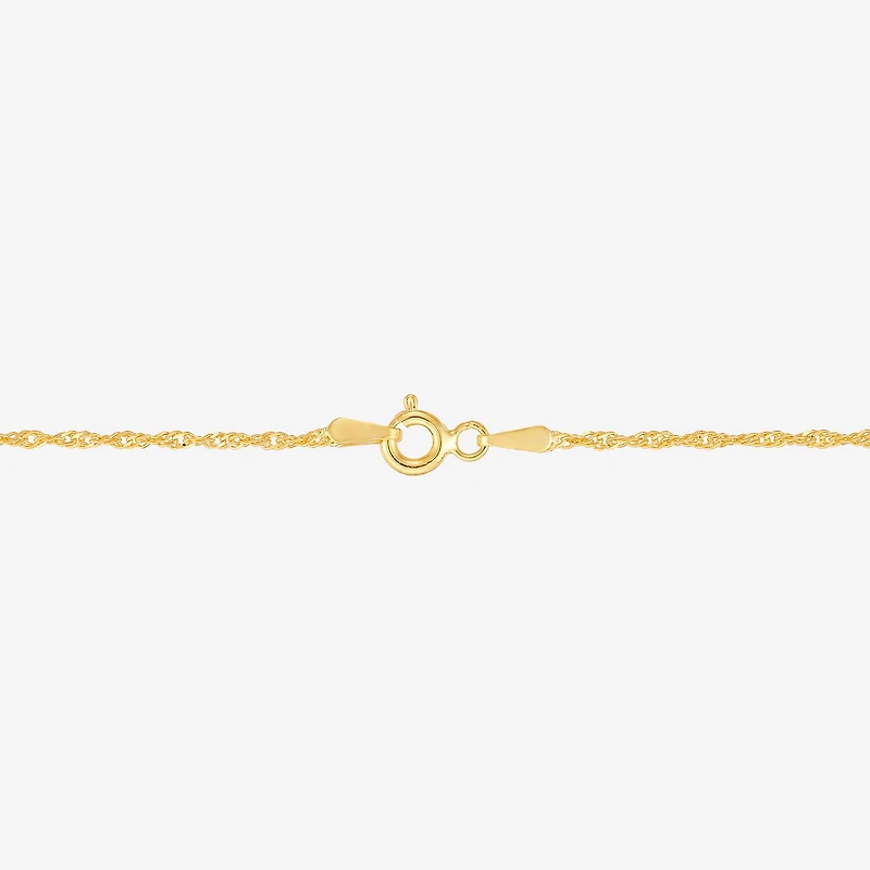 Made in Italy Womens 14K Gold Over Silver 20 Inch Singapore Chain Necklace