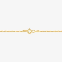 Made in Italy Womens 14K Gold Over Silver 20 Inch Singapore Chain Necklace