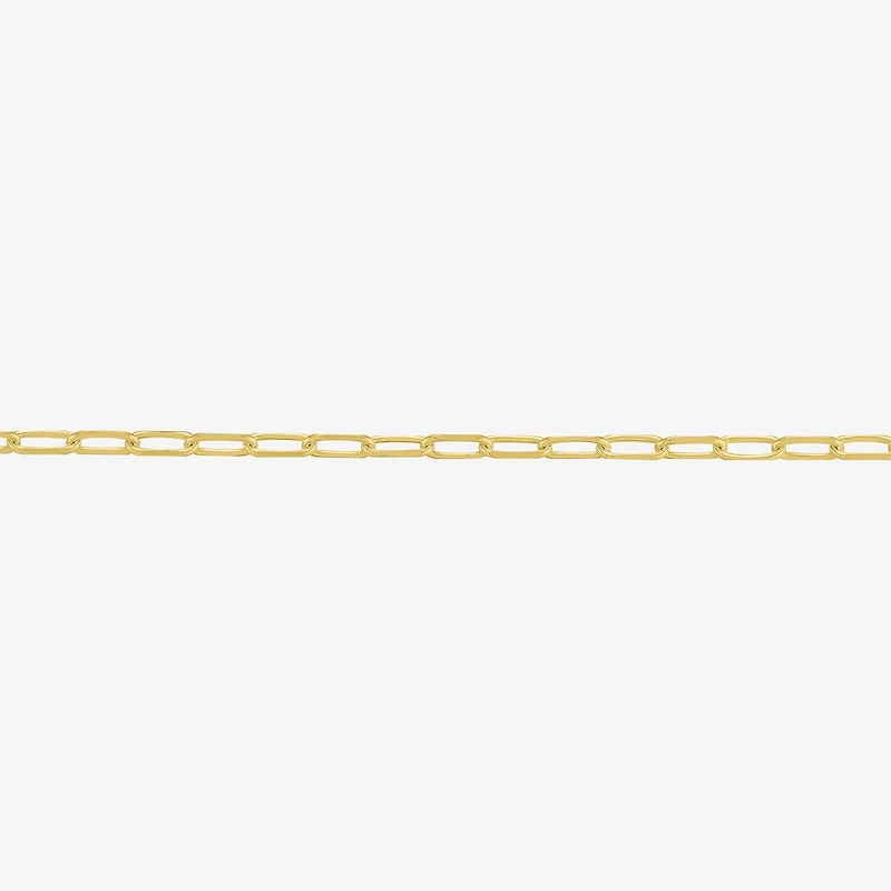 Made in Italy Womens 14K Gold Over Silver Inch Paperclip Chain Necklace
