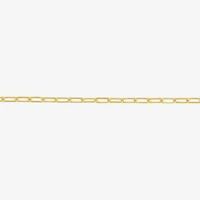 Made in Italy Womens 14K Gold Over Silver Inch Paperclip Chain Necklace