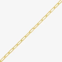 Made in Italy Womens 14K Gold Over Silver 20 Inch Paperclip Chain Necklace