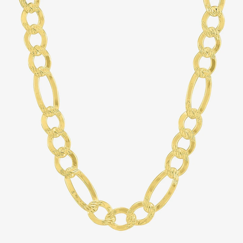Made in Italy Womens 14K Gold Over Silver Inch Figaro Chain Necklace