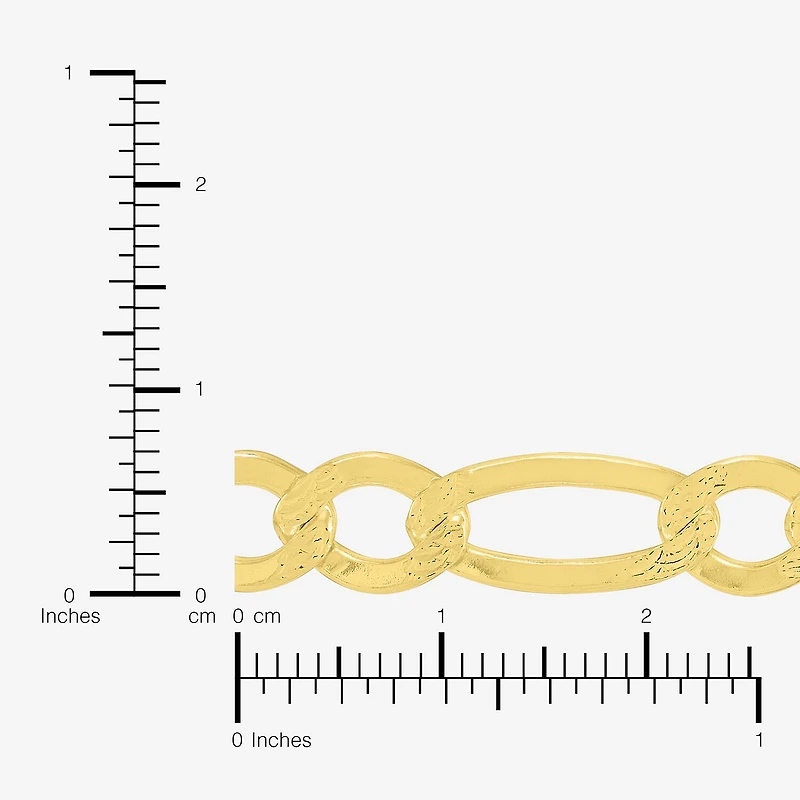 Made in Italy Womens 14K Gold Over Silver Inch Figaro Chain Necklace