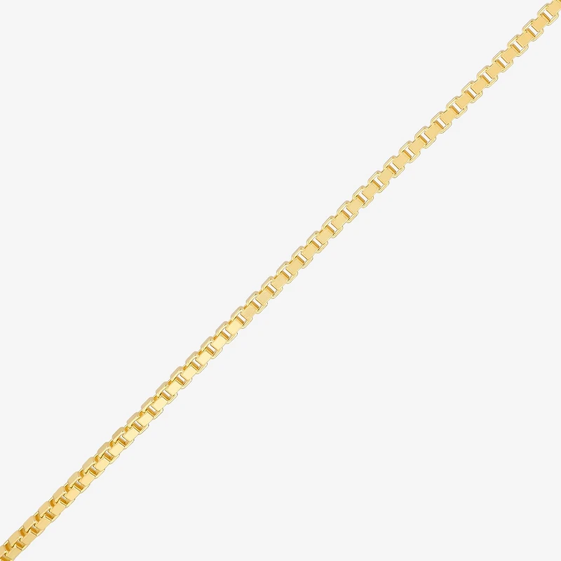 Made in Italy Womens 14K Gold Over Silver Inch Box Chain Necklace