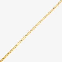 Made in Italy Womens 14K Gold Over Silver Inch Box Chain Necklace
