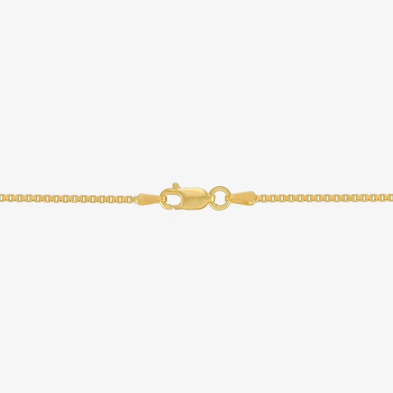 Made in Italy Womens 14K Gold Over Silver 24 Inch Box Chain Necklace