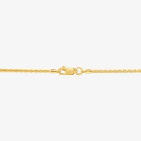 Made in Italy Womens 24K Gold Over Silver 20 Inch Wheat Chain Necklace