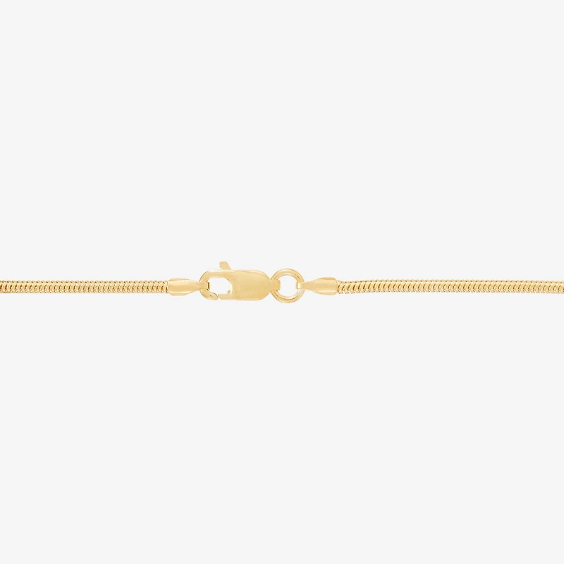 Made in Italy Unisex Adult 24K Gold Over Silver Inch Snake Chain Necklace