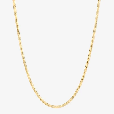 Made in Italy Unisex Adult 24K Gold Over Silver Inch Snake Chain Necklace