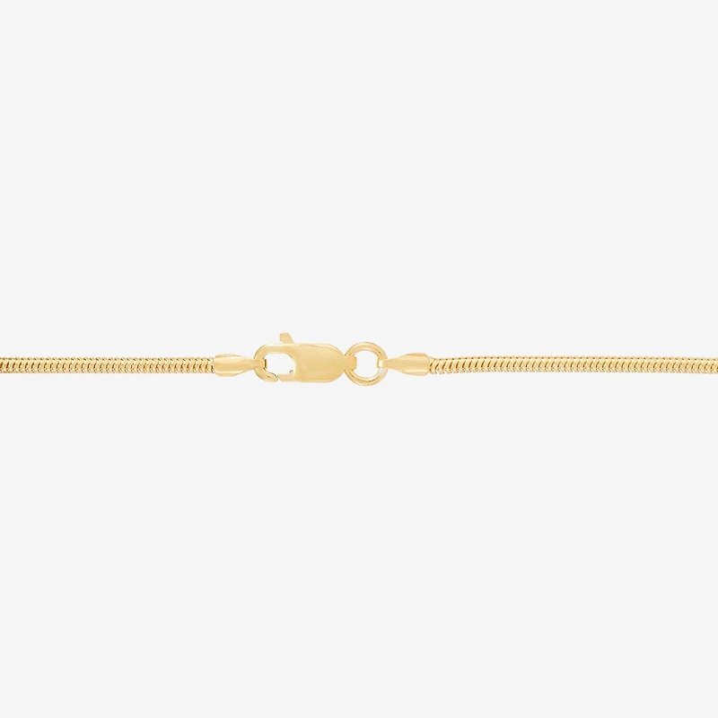 Made in Italy Unisex Adult 14K Gold Over Silver Inch Snake Chain Necklace