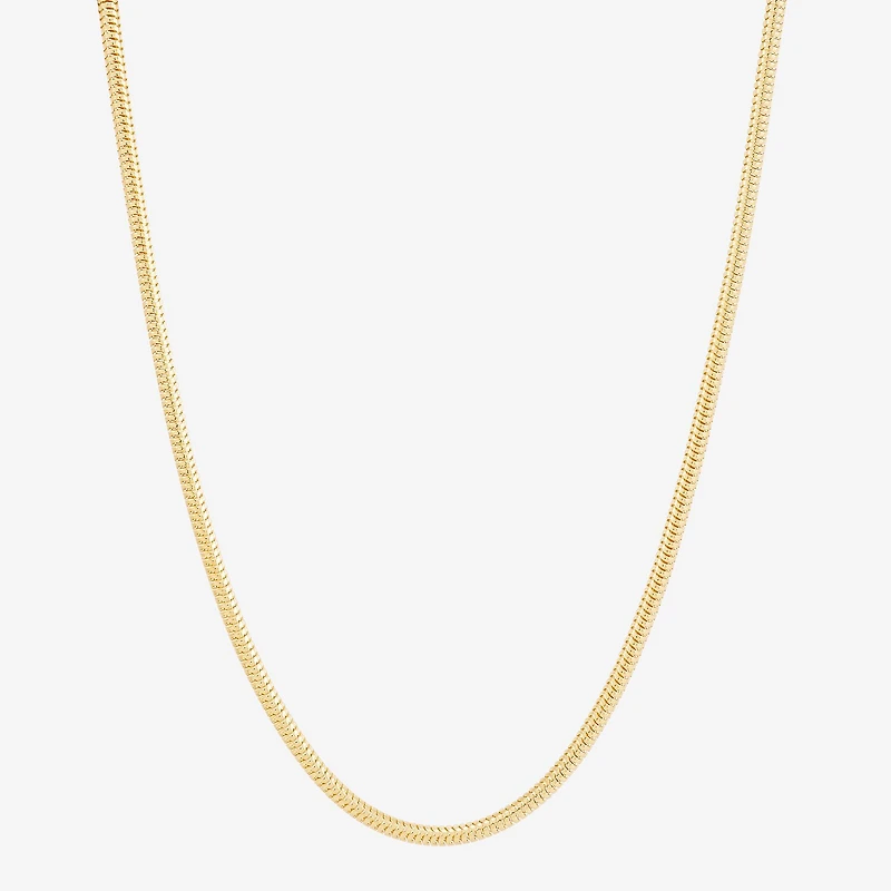Made in Italy Unisex Adult 14K Gold Over Silver Inch Snake Chain Necklace
