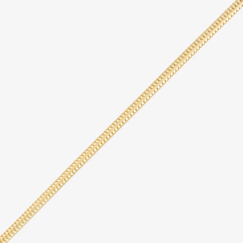 Made in Italy Unisex Adult 14K Gold Over Silver Inch Snake Chain Necklace