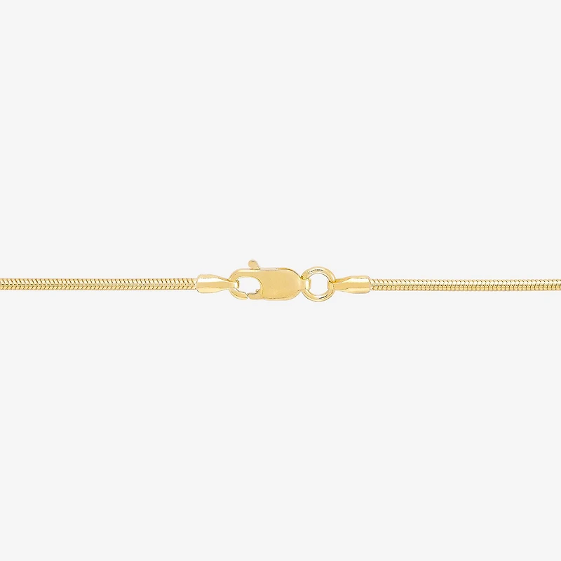 Made in Italy Unisex Adult 24K Gold Over Silver Inch Snake Chain Necklace