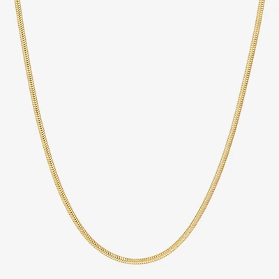 Made in Italy Unisex Adult 14K Gold Over Silver Inch Snake Chain Necklace