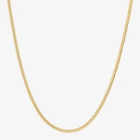 Made in Italy Unisex Adult 24K Gold Over Silver Inch Snake Chain Necklace