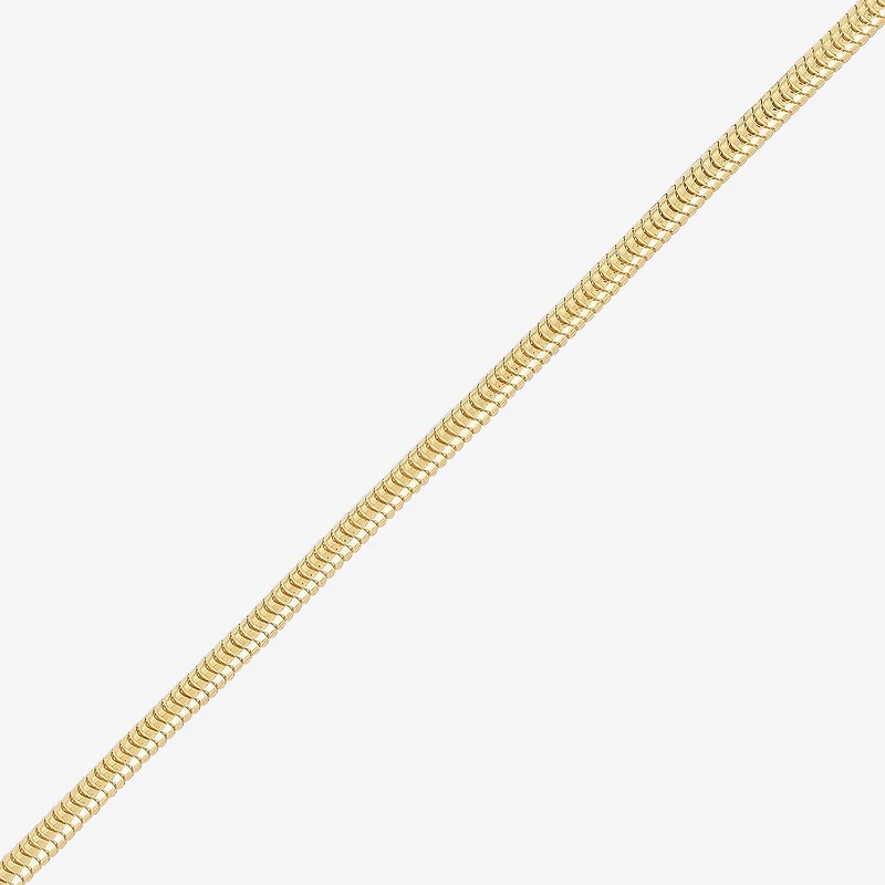 Made in Italy Unisex Adult 24K Gold Over Silver Inch Snake Chain Necklace