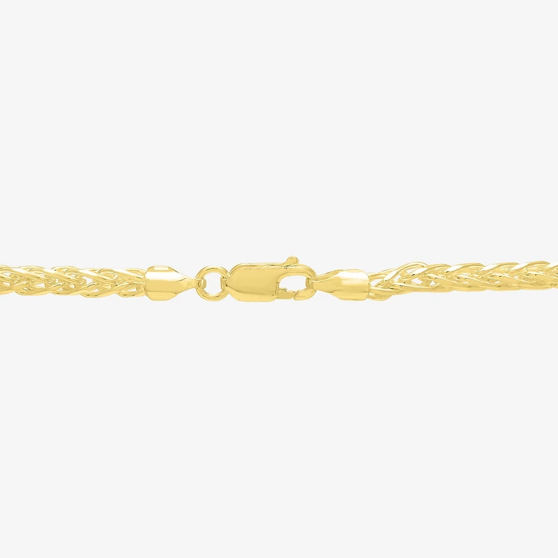 Made in Italy Womens 14K Gold Over Silver Inch Wheat Chain Necklace
