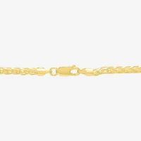 Made in Italy Womens 14K Gold Over Silver Inch Wheat Chain Necklace