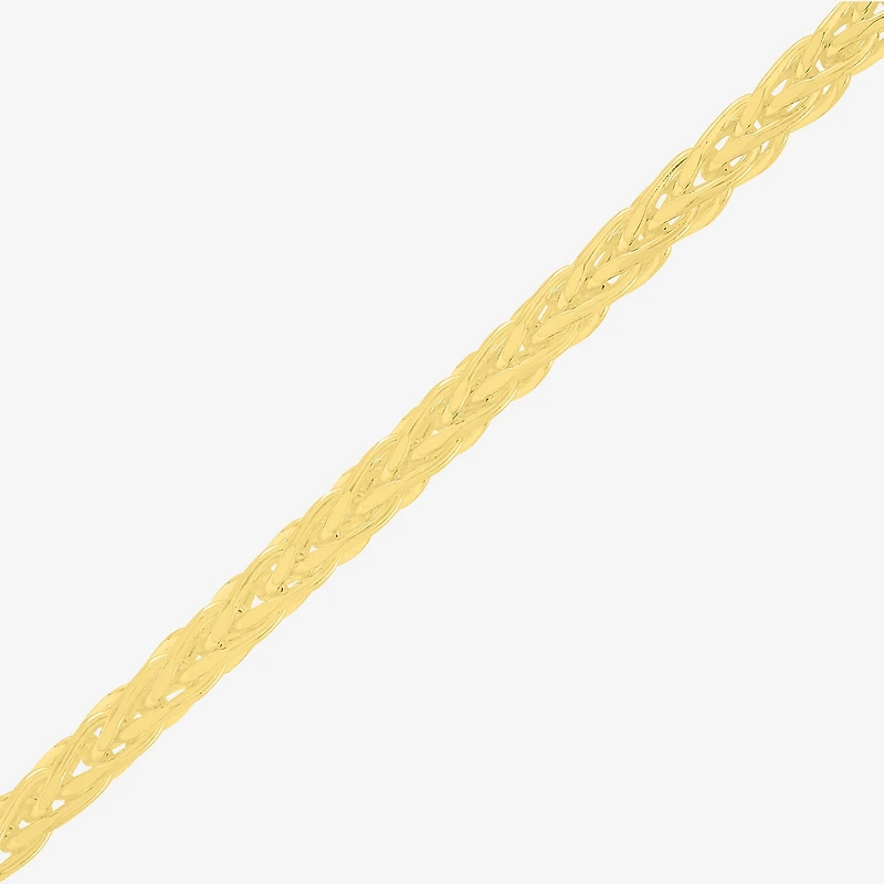 Made in Italy Womens 14K Gold Over Silver Inch Wheat Chain Necklace