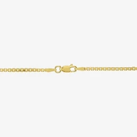 Made in Italy Womens 14K Gold Over Silver 22 Inch Box Chain Necklace