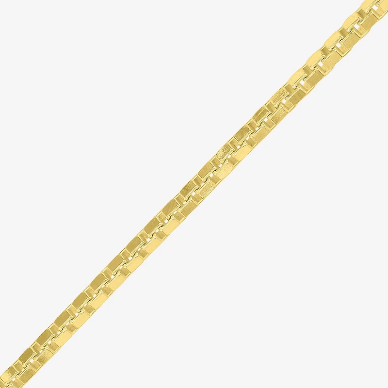 Made in Italy Womens 14K Gold Over Silver 22 Inch Box Chain Necklace