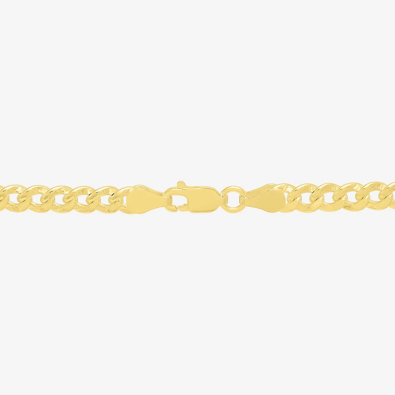 Made in Italy Womens 14K Gold Over Silver Inch Curb Chain Necklace