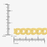 Made in Italy Womens 14K Gold Over Silver Inch Curb Chain Necklace