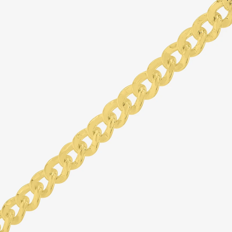 Made in Italy Womens 14K Gold Over Silver Inch Curb Chain Necklace