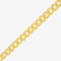 Made in Italy Womens 14K Gold Over Silver Inch Curb Chain Necklace