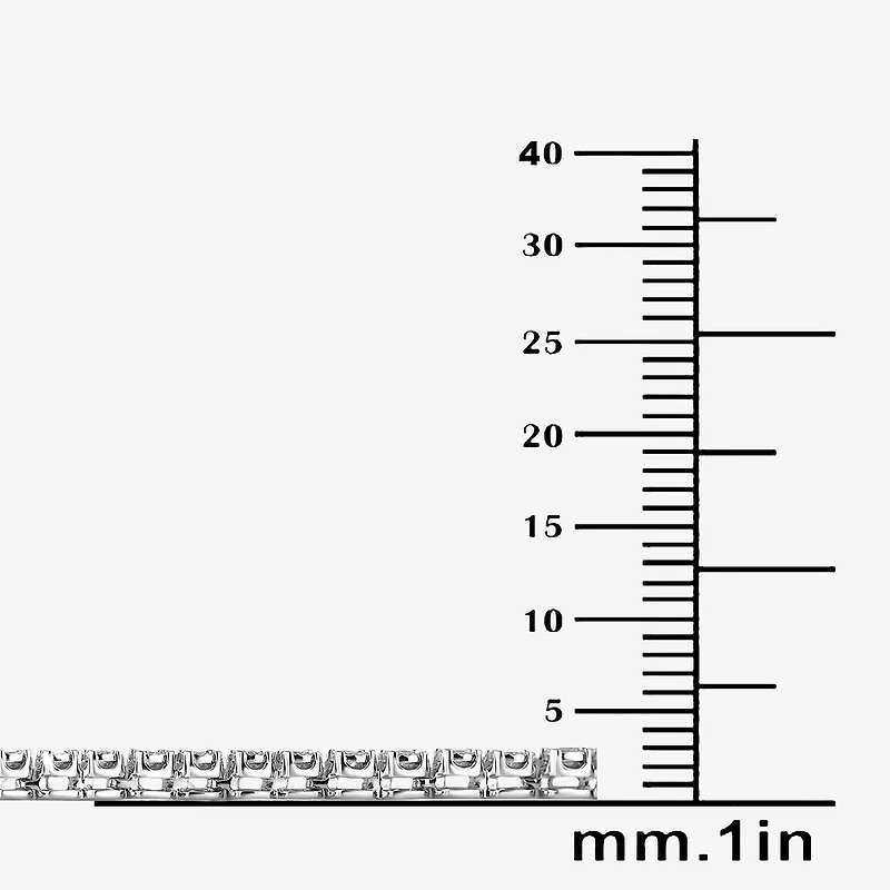 (G / Si1-Si2) Womens White Diamond Sterling Silver 17 Inch Tennis Necklace