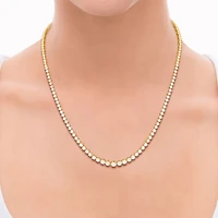 (G / Si1-Si2) Womens White Diamond Sterling Silver 17 Inch Tennis Necklace