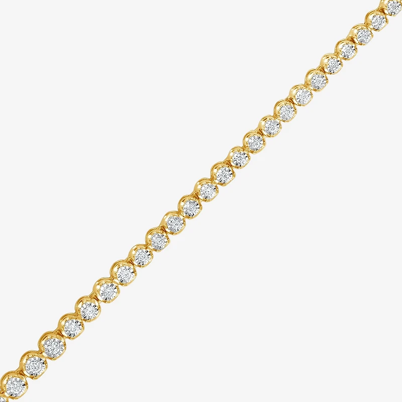 (G / Si1-Si2) Womens White Diamond Sterling Silver 17 Inch Tennis Necklace