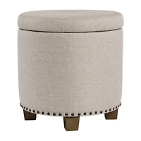 Kinfine HomePop Luxury Small Storage Ottoman