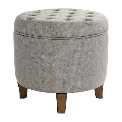 Kinfine Small Round Tufted Storage Ottoman