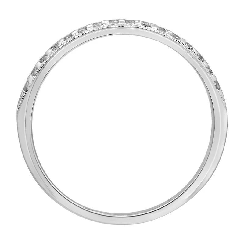 Mens 3MM 1/4 CT. T.W. Natural White Diamond 10K Gold Wedding Band