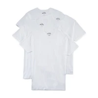 Stafford Dry + Cool Mens 4 Pack Short Sleeve Crew Neck Moisture Wicking T-Shirt Big