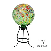 Net Health Shops Green Artistic Gazing Ball - 10 Inch Glass Yard Art
