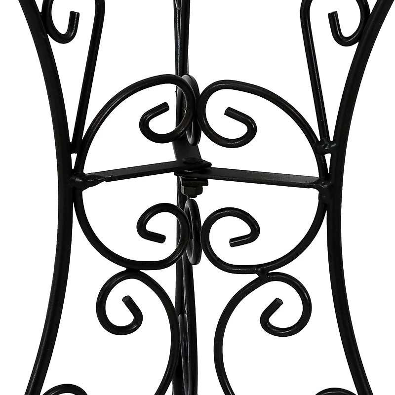 Net Health Shops Decorative Scroll Gazing Ball Stand Metal Yard Art