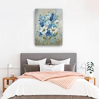 30''X40'' Blue Garden II Canvas Art