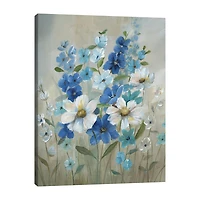 30''X40'' Blue Garden II Canvas Art