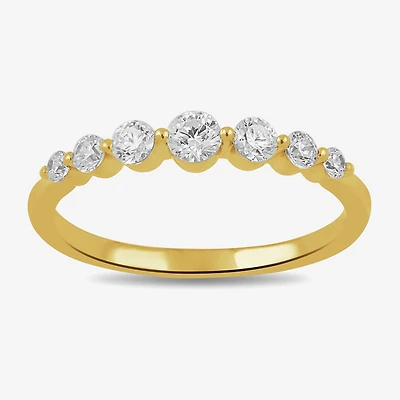 Womens 1/2 CT. T.W. Lab Grown White Diamond 10K Gold Anniversary Wedding Band