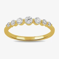 Womens 1/2 CT. T.W. Lab Grown White Diamond 10K Gold Anniversary Wedding Band