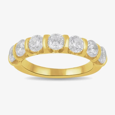 (H / I1-I2) Womens 2 CT. T.W. Lab Grown White Diamond 10K Gold Wedding Band