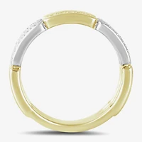 (I / I2) Womens 1/3 CT. T.W. Lab Grown White Diamond 14K Gold Over Silver Band