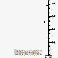 Womens 1/2 CT. T.W. Lab Grown White Diamond 14K Gold Over Silver Sterling Band