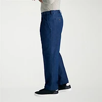 Haggar Stretch Denim Mens Classic Fit Pleated Pant