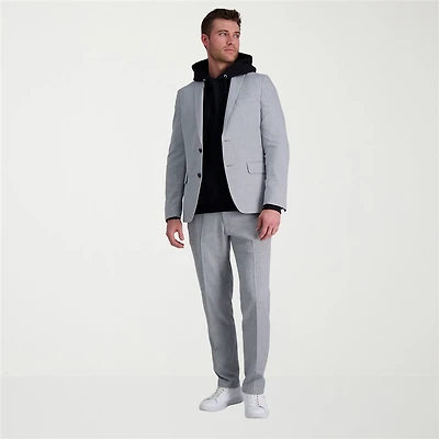 Haggar Smart Wash With Repreve Mens Stretch Fabric Slim Fit Flat Front Suit Pant